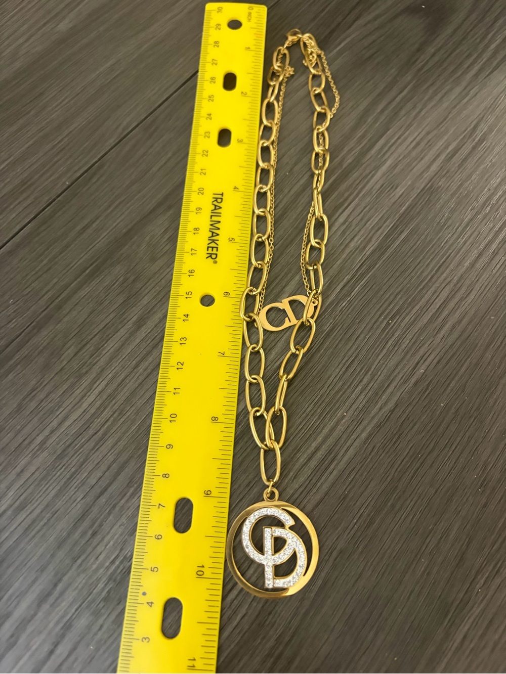 Stainless steel Crystal Pendant Necklace - Designer Inspired - Picture 7 of 9